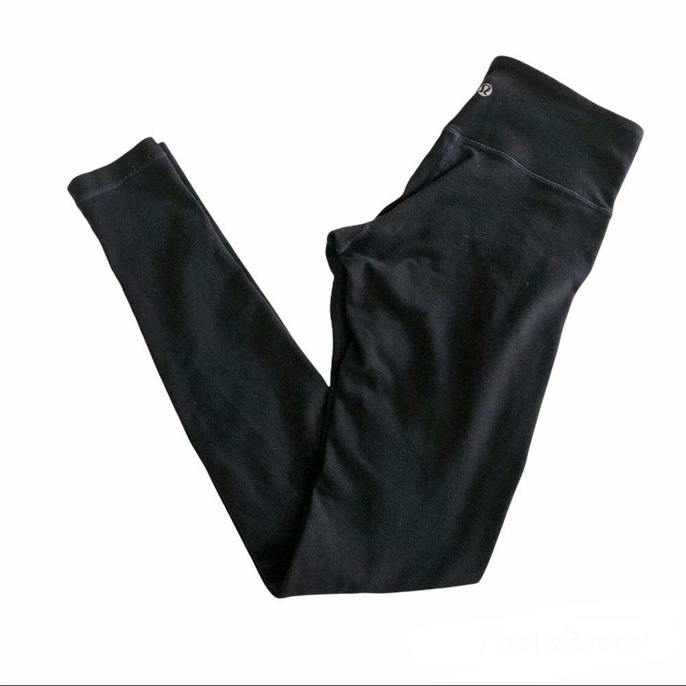 LuluLemon Leggings Women’s 4 Black Classic Long Yoga Gym Athlesure Classic Nice